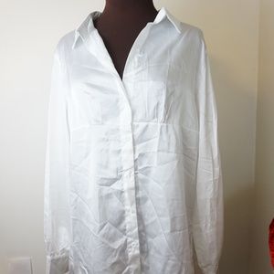 CBR Women's White Blouse With Mock Corset Size XL